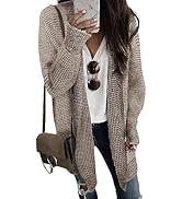 Sidefeel Sweaters for Women Long Sleeve Open Front Chunky